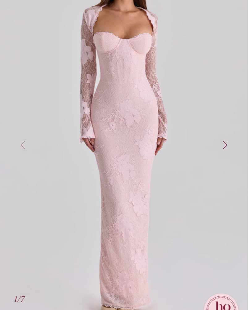 House of CB Pink Lace Maxi M - Image 1