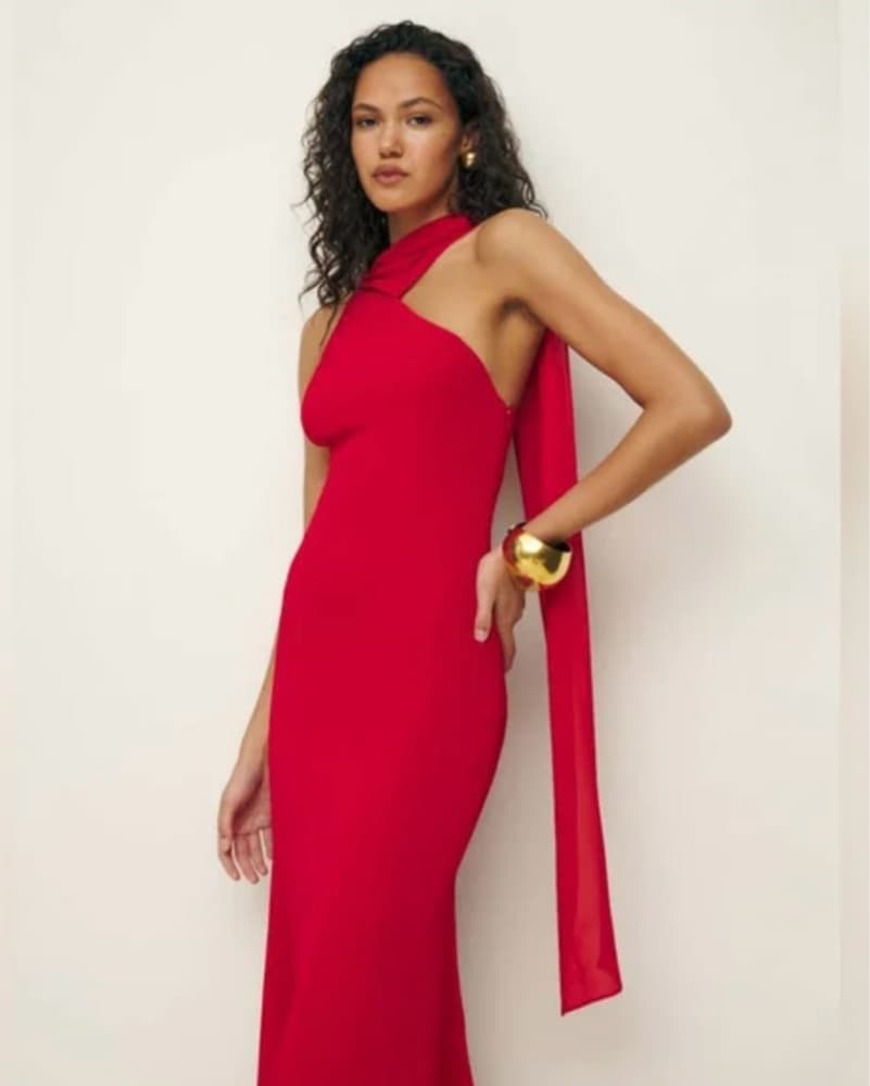 Red Reformation Rosalynn Dress  - Image 3
