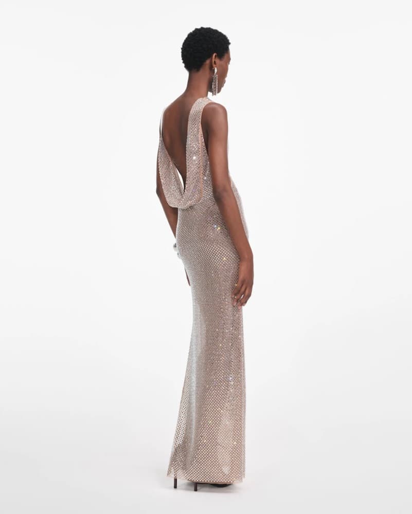Shimmering Backless Sequin Gown - Image 2