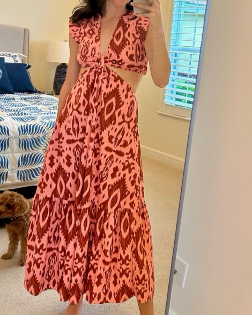 Revolve Pink and Red Dress - Image 4
