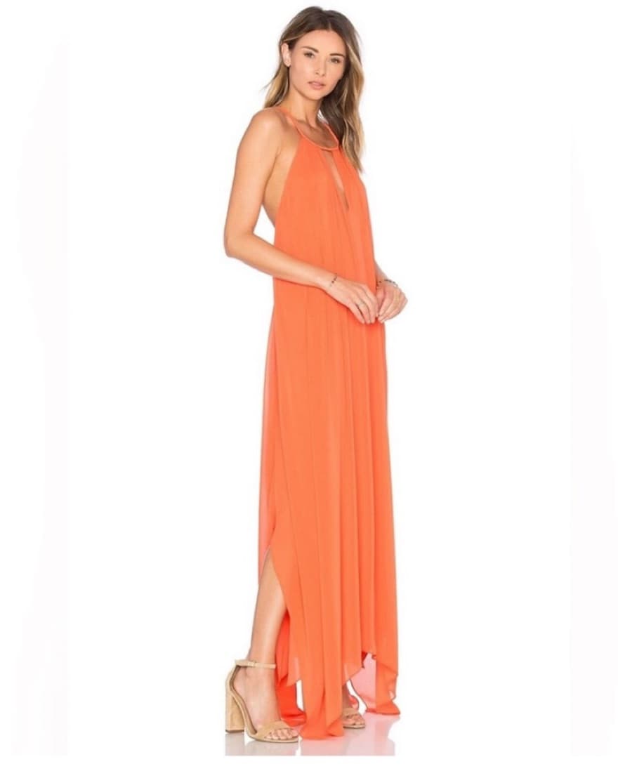 Alice + Olivia Jaelyn Orange Dress - Image 1