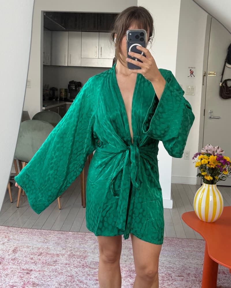 Vibrant Green Rat&Boa Dhalia Mini Dress - Image 2