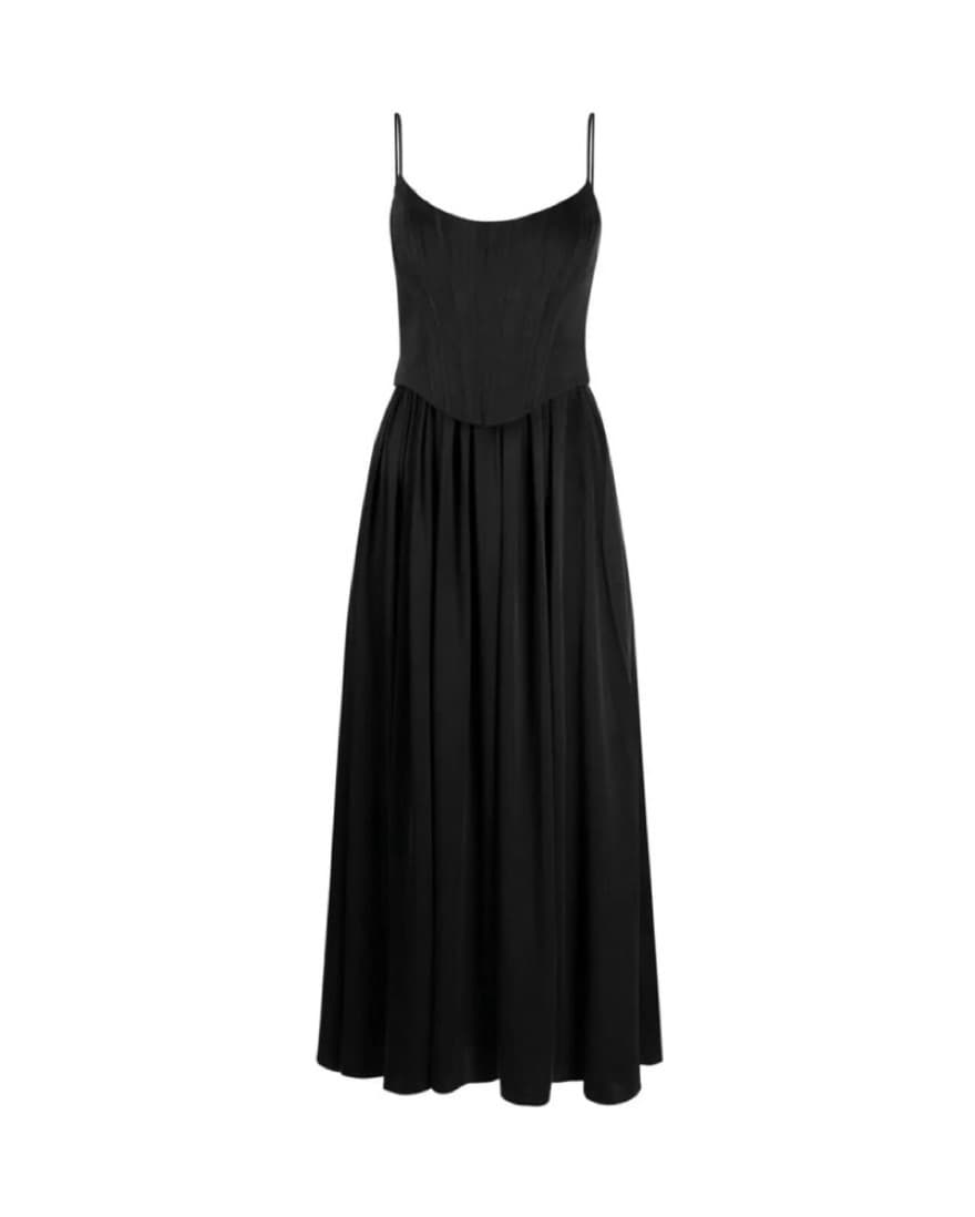 Zimmerman Black Silk Corset Midi Dress - Image 4