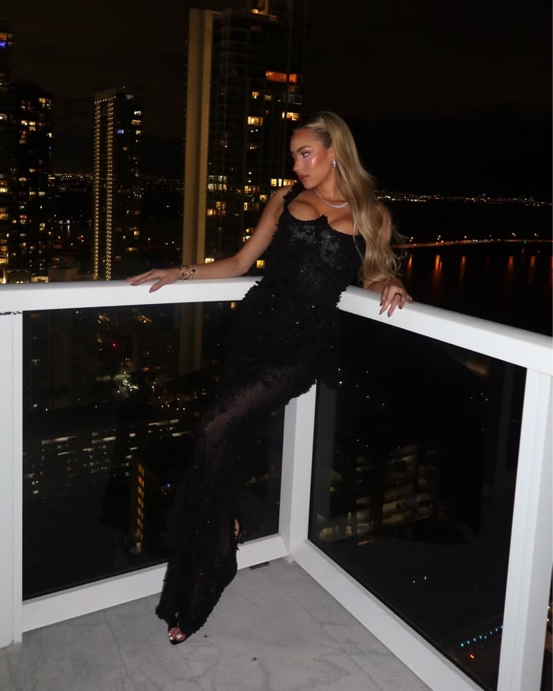 Black Beaded Gown - Image 5