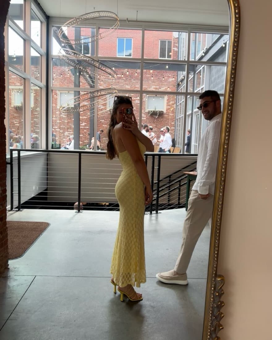 Bardot Yellow Dress - Image 4