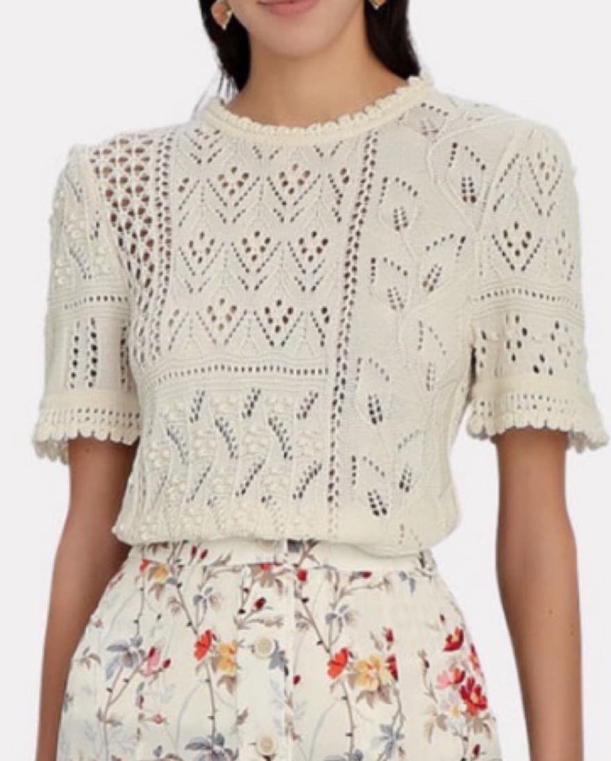 Zimmermann Anneke Pointelle-Knit Top - Image 4