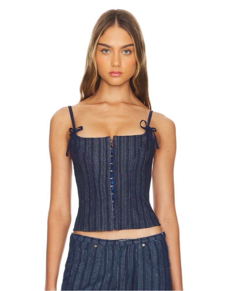 Charismatic Denim Corset And Jeans - Image 2