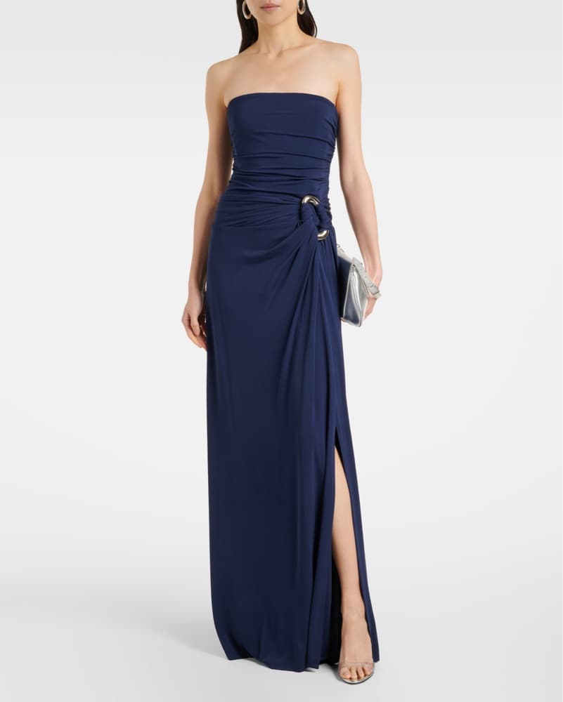 Simkhai Navy Emma Strapless Jersey Gown - Image 1