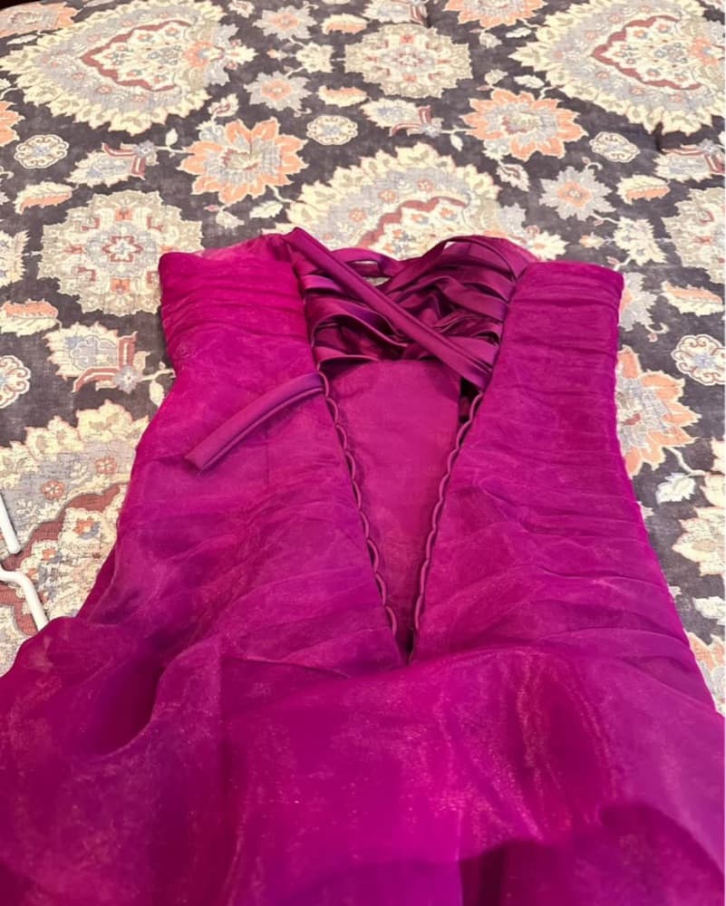 Alfred Angelo Fushia Ballgown - Image 4