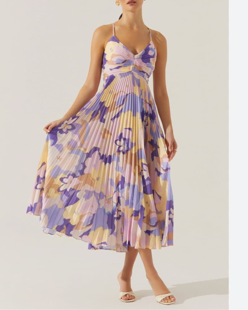 ASTR the Label Blithe Plisse floral maxi - Image 1