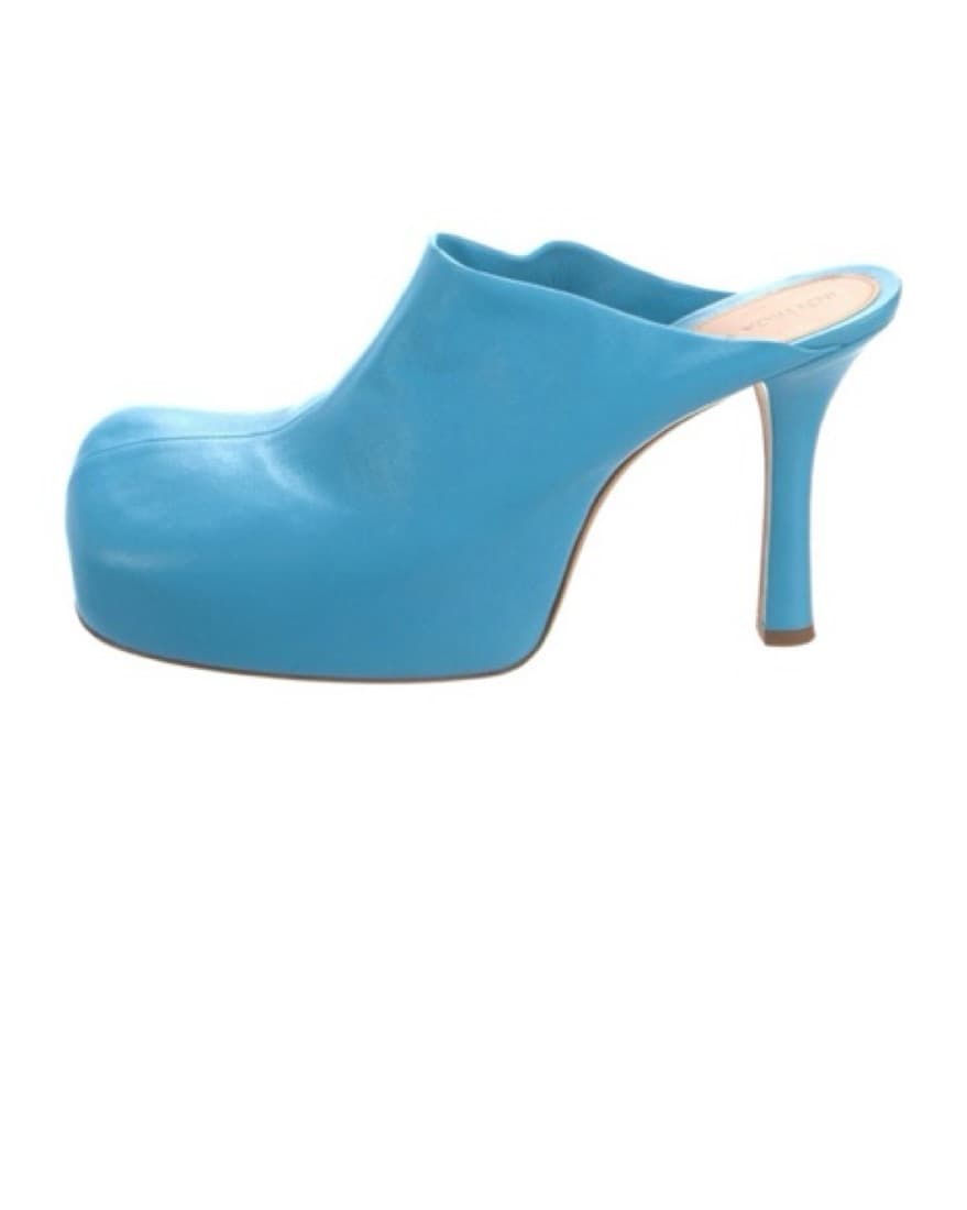 Bottega Veneta Blue Chunky Mules - Image 1