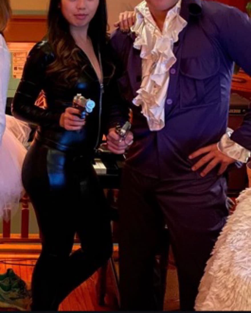 Black Zipper Catsuit Costume - Image 2