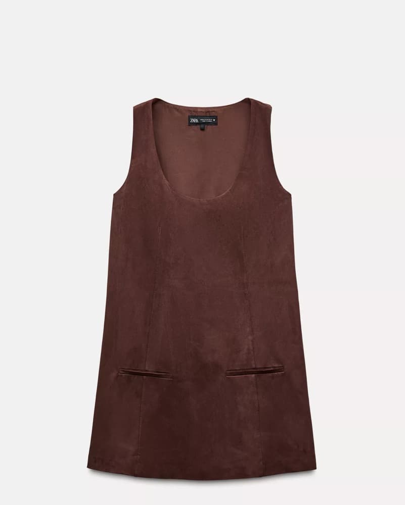 Suede Shift Dress - Image 1