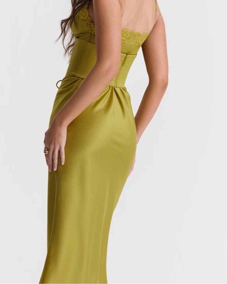 House of CB - Salma Chartreuse Dress - Image 5