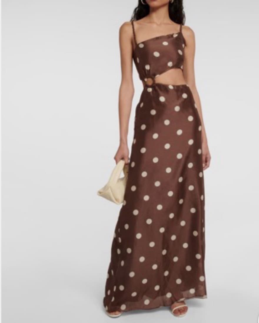 SIR THE LABEL Vivi Brown Cut Out Dress - Image 2