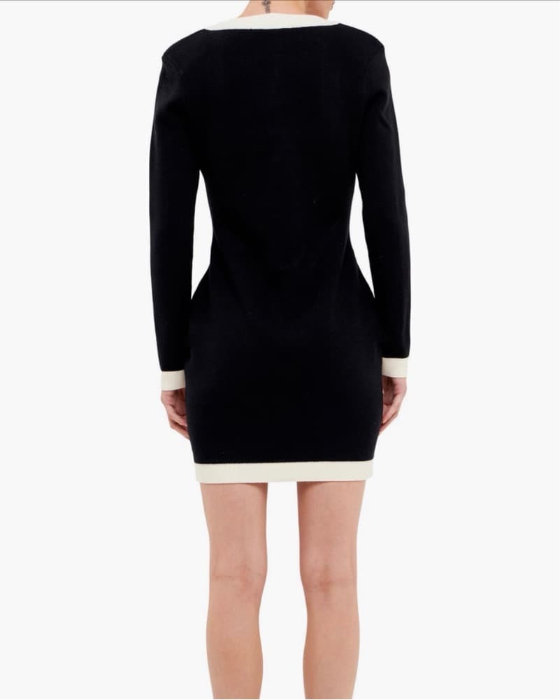Endless Rose Black Knit Dress - Image 3