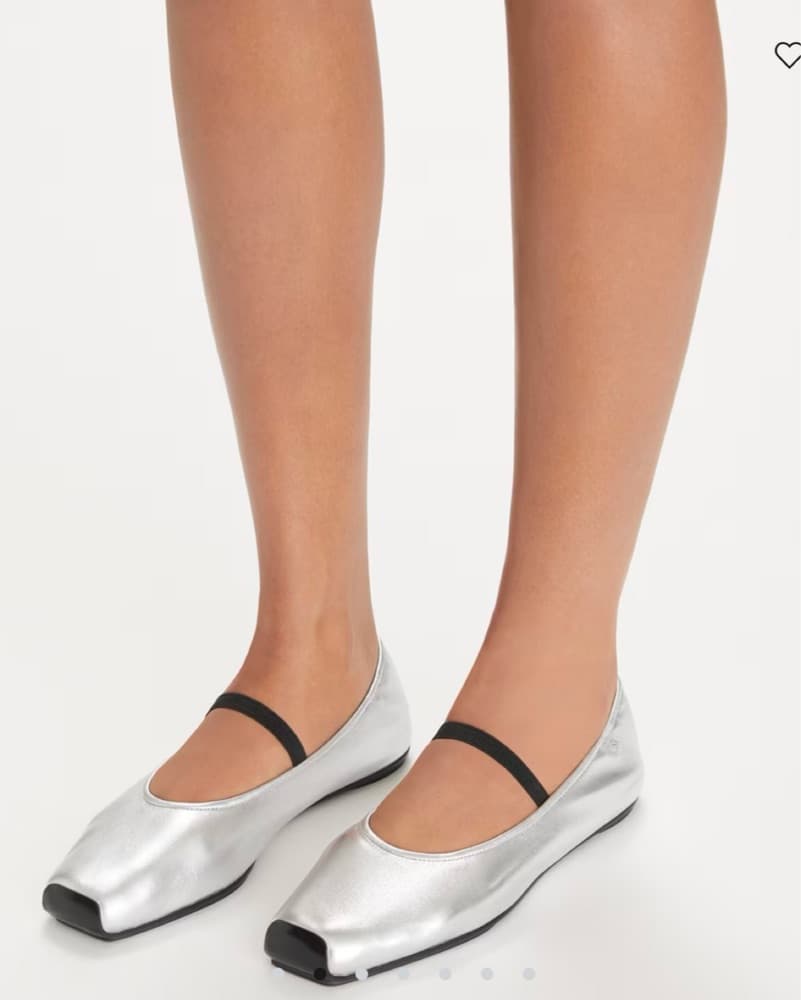 Tory Burch Runway Ballet in Silver - Image 2