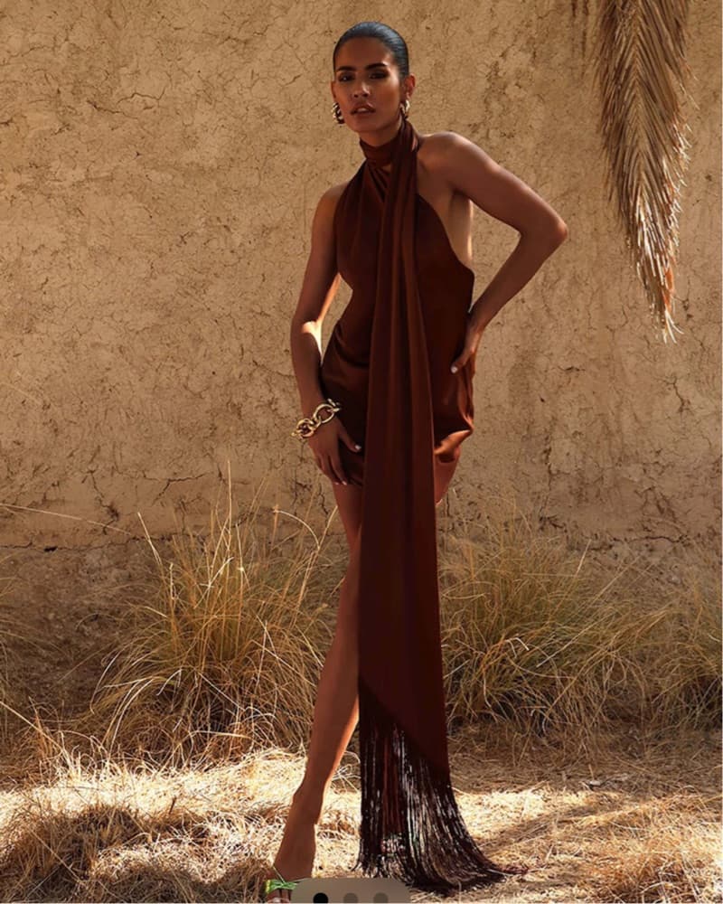 SERAFIA DRESS COCOA - Image 1