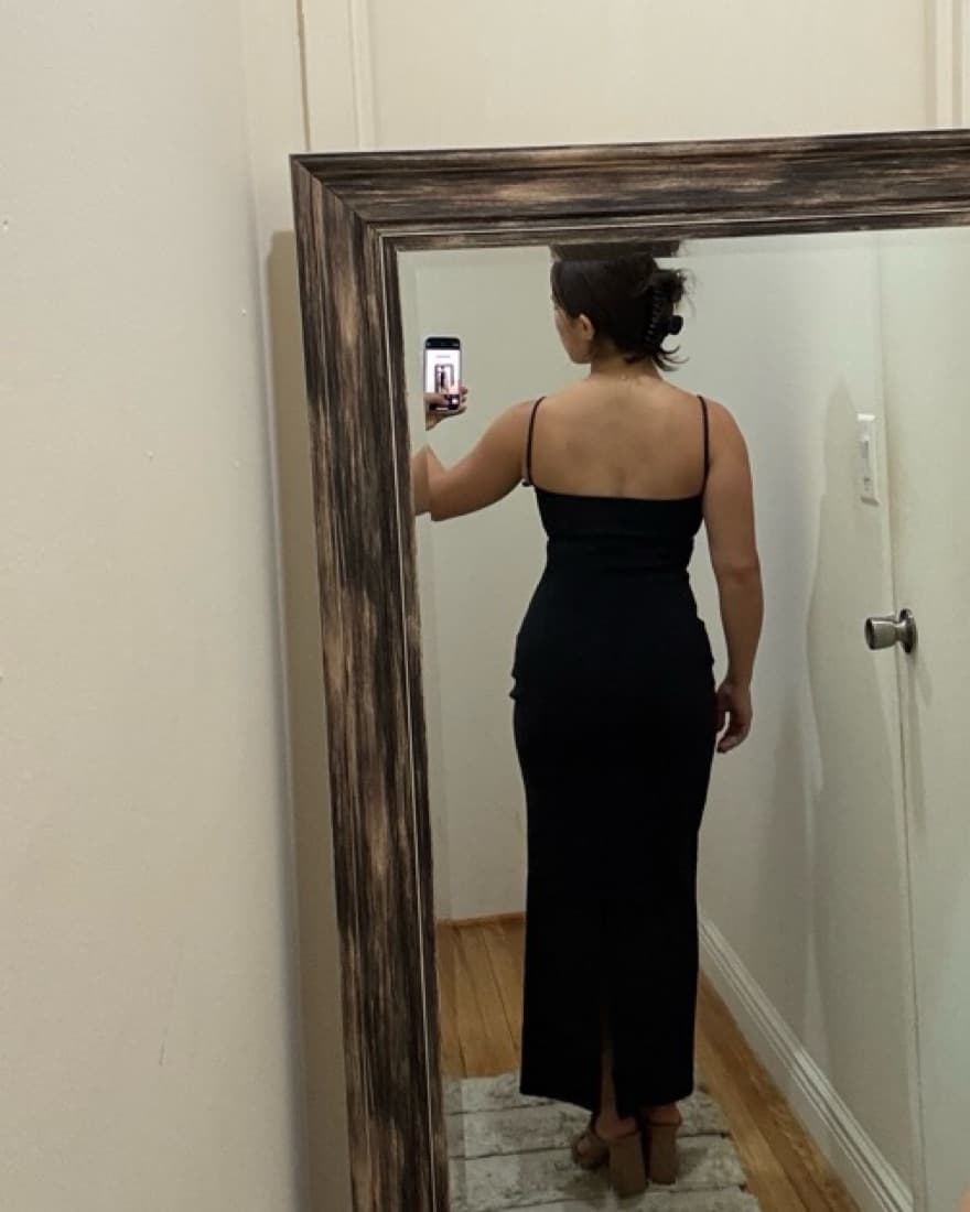 Chiara Boni Black Dress W/ White Lining  - Image 4