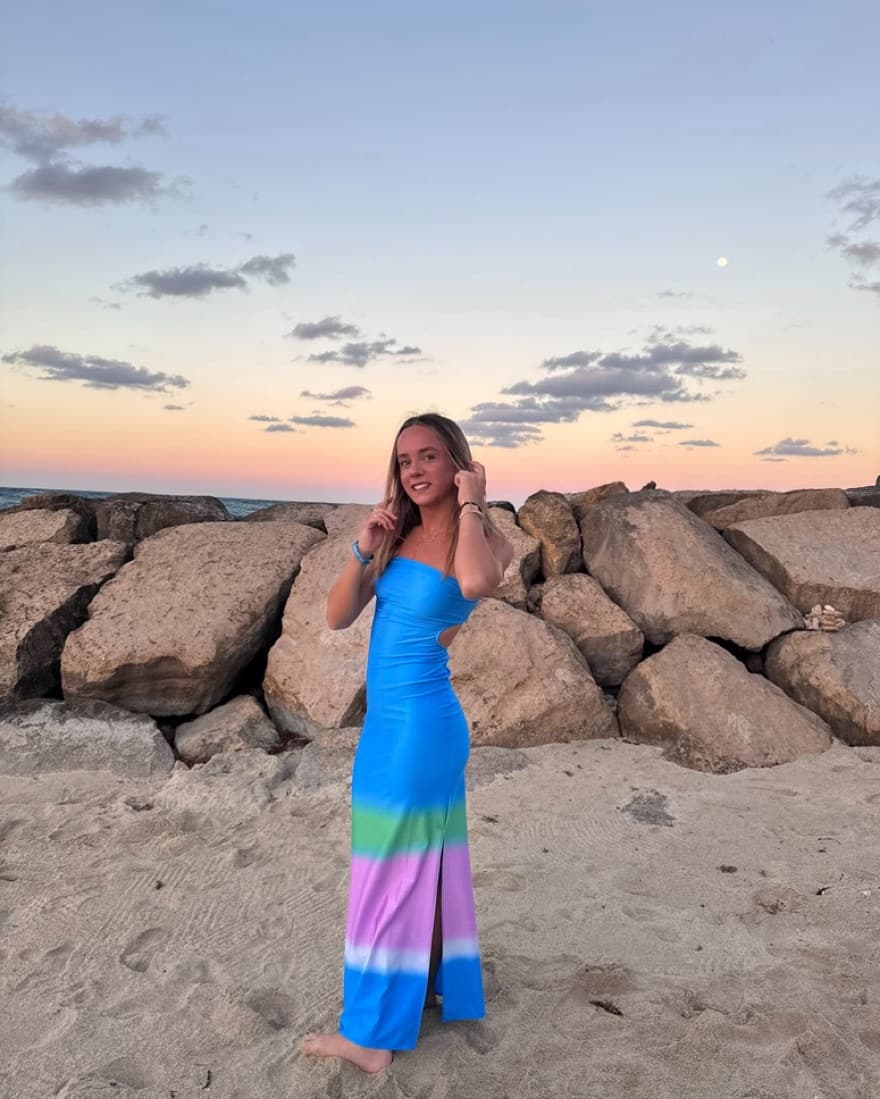 Baobab Mambo Blue Maxi Dress - Image 2