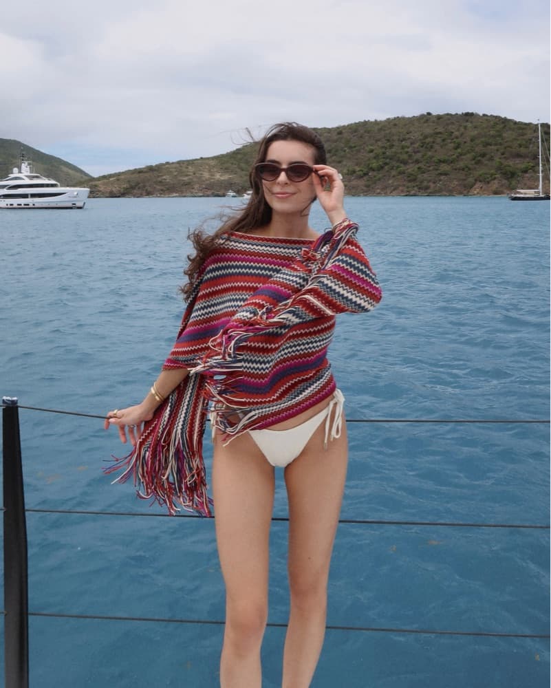 $430 Missoni Pink Fringe Wool Poncho - Image 1