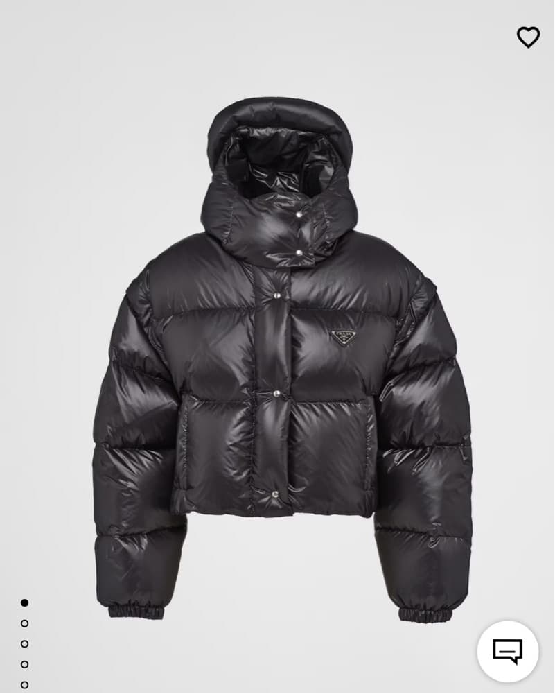 Prada cropped puffer jaket - Image 1