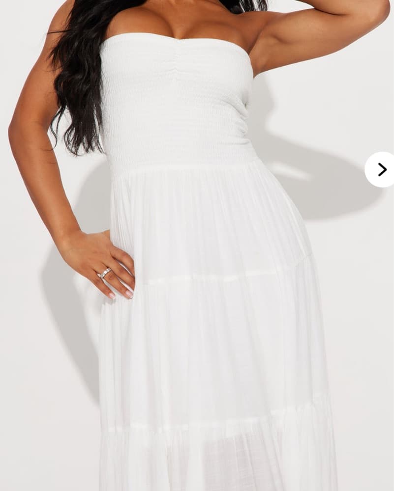 Elegant White Maxi Dress - Image 2