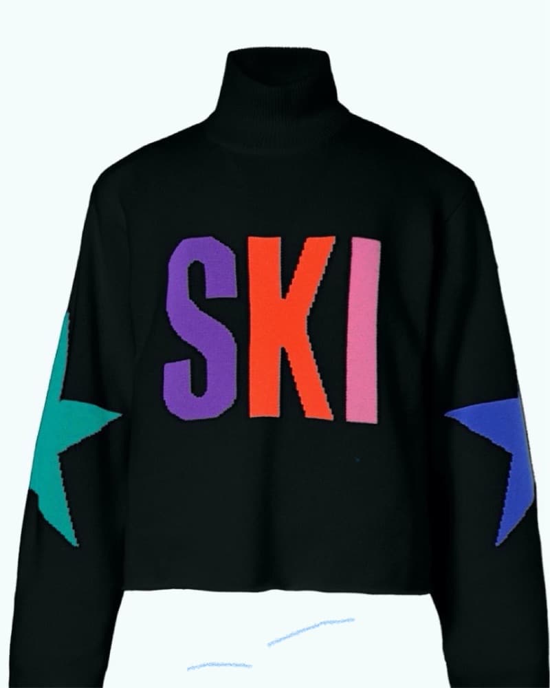 Bold and Vibrant Star Knit Sweater - Image 1