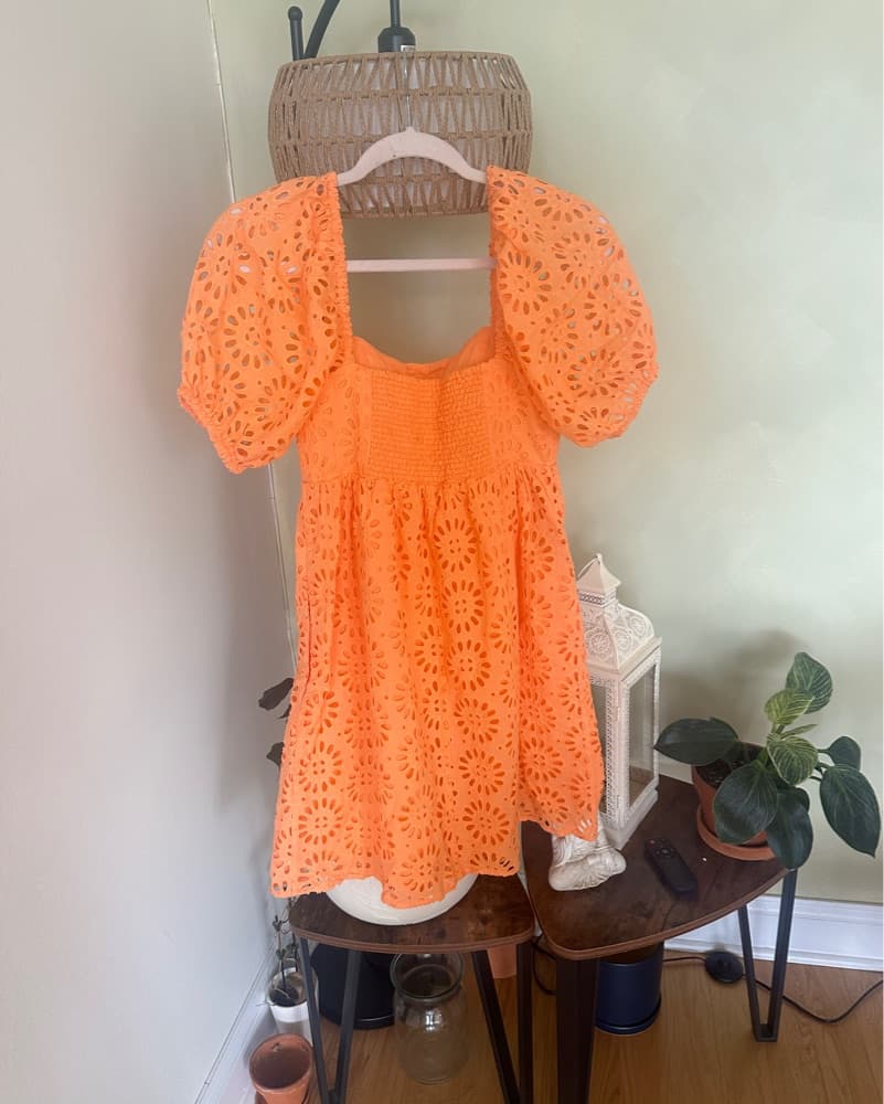 Orange Eyelet Dress lily Pulitzer - Image 2