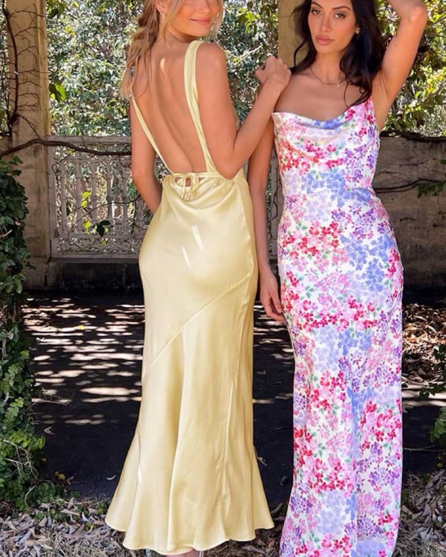 Beginning Boutique Satin Maxi Dress - Image 2