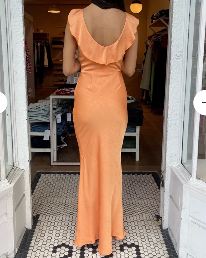 American Threads Orange Formal Dress - Image 2