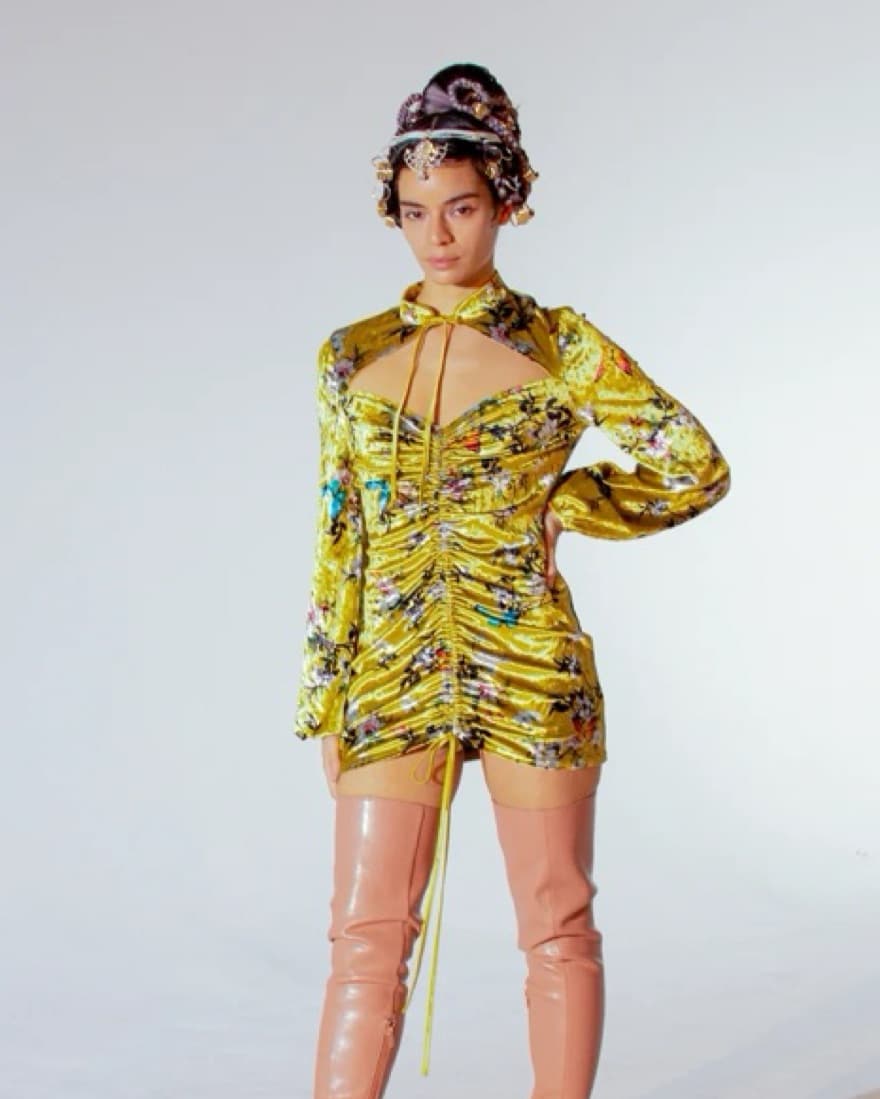 Velvet Mini Dress - Image 2