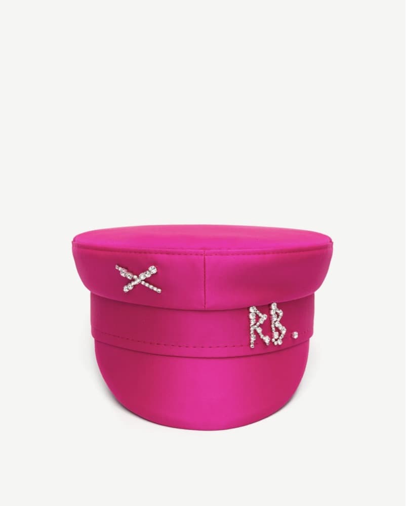 Ruslan Baginskiy Pink Satin Hat - Image 1