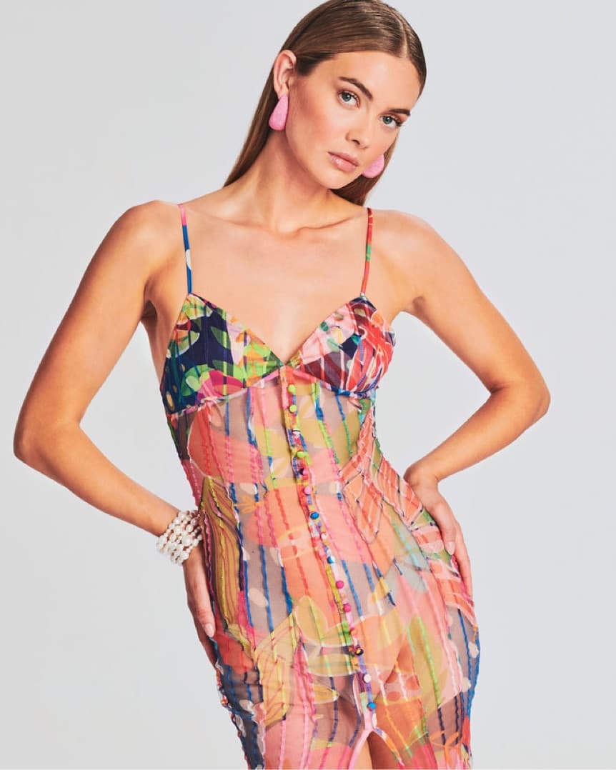 Retrofete Rococo Sand Plum Maxi Dress - Image 2