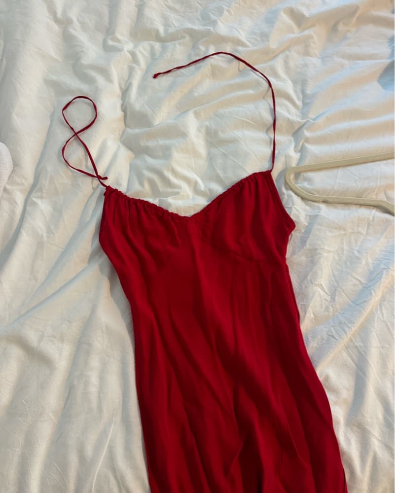 Vintage Red Mini Dress - Image 2