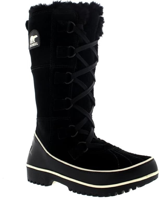 Black Sorel Fur-lined Snow Boots - Image 1