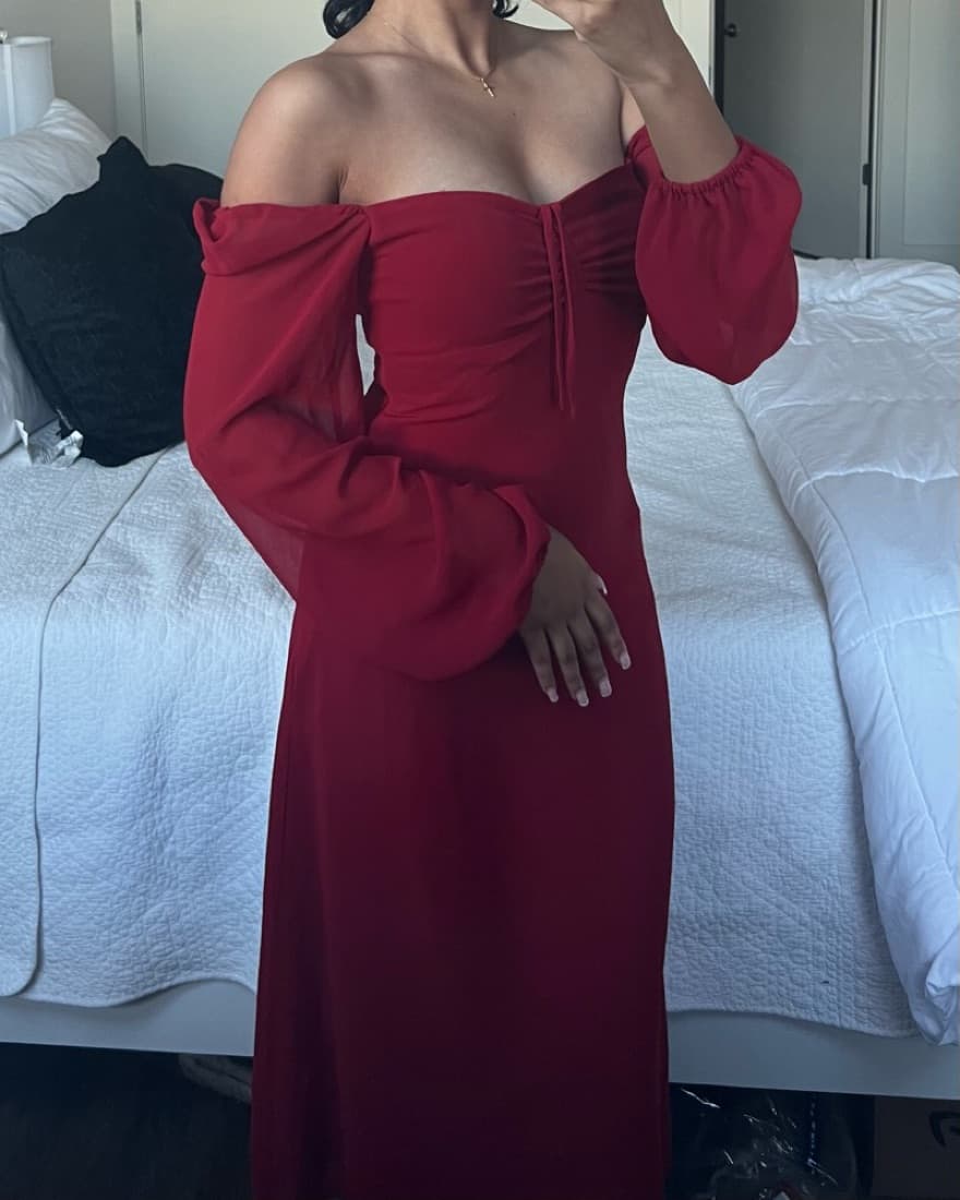 Red Aritzia Wilfred Dress - Image 1