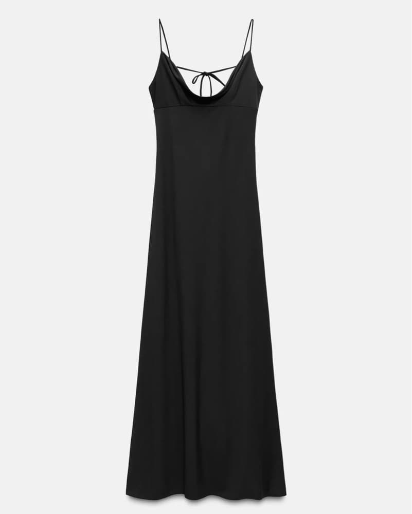 Black Draped Dress - Image 3