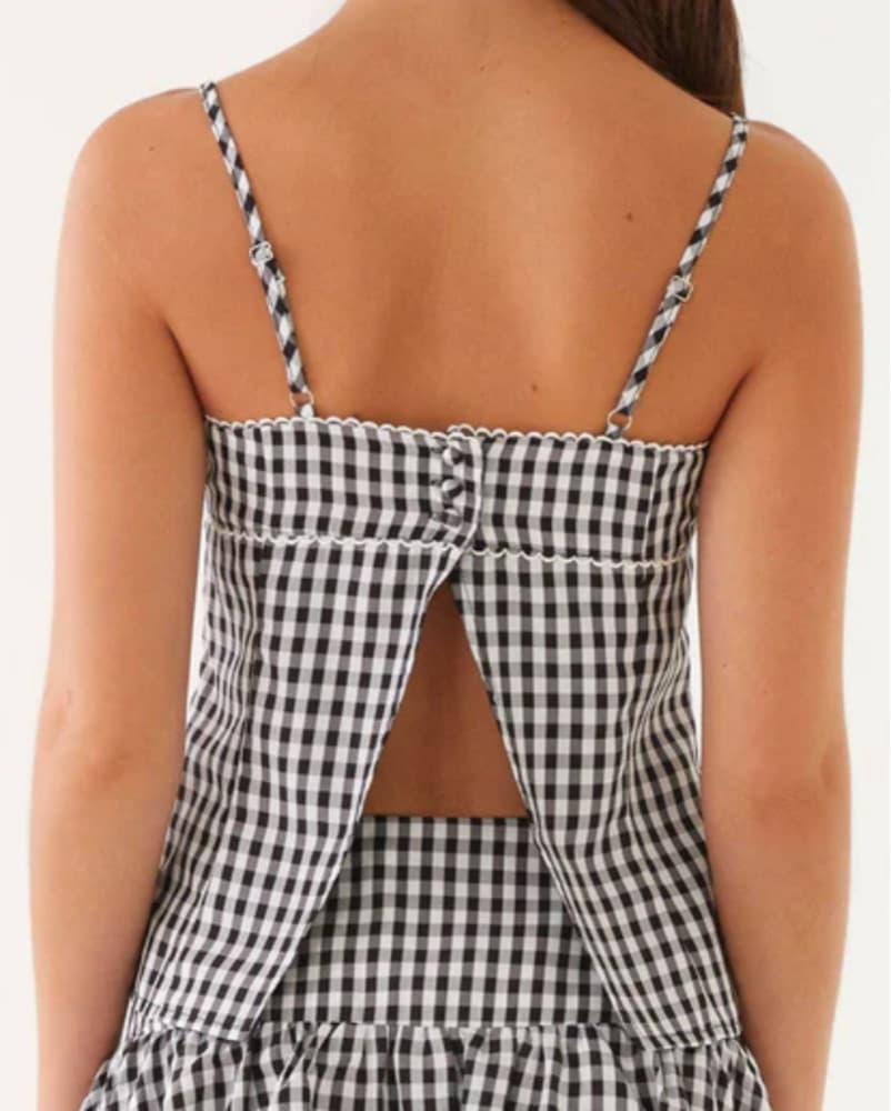 Gingham Matching Tank And shorts Set - Image 3