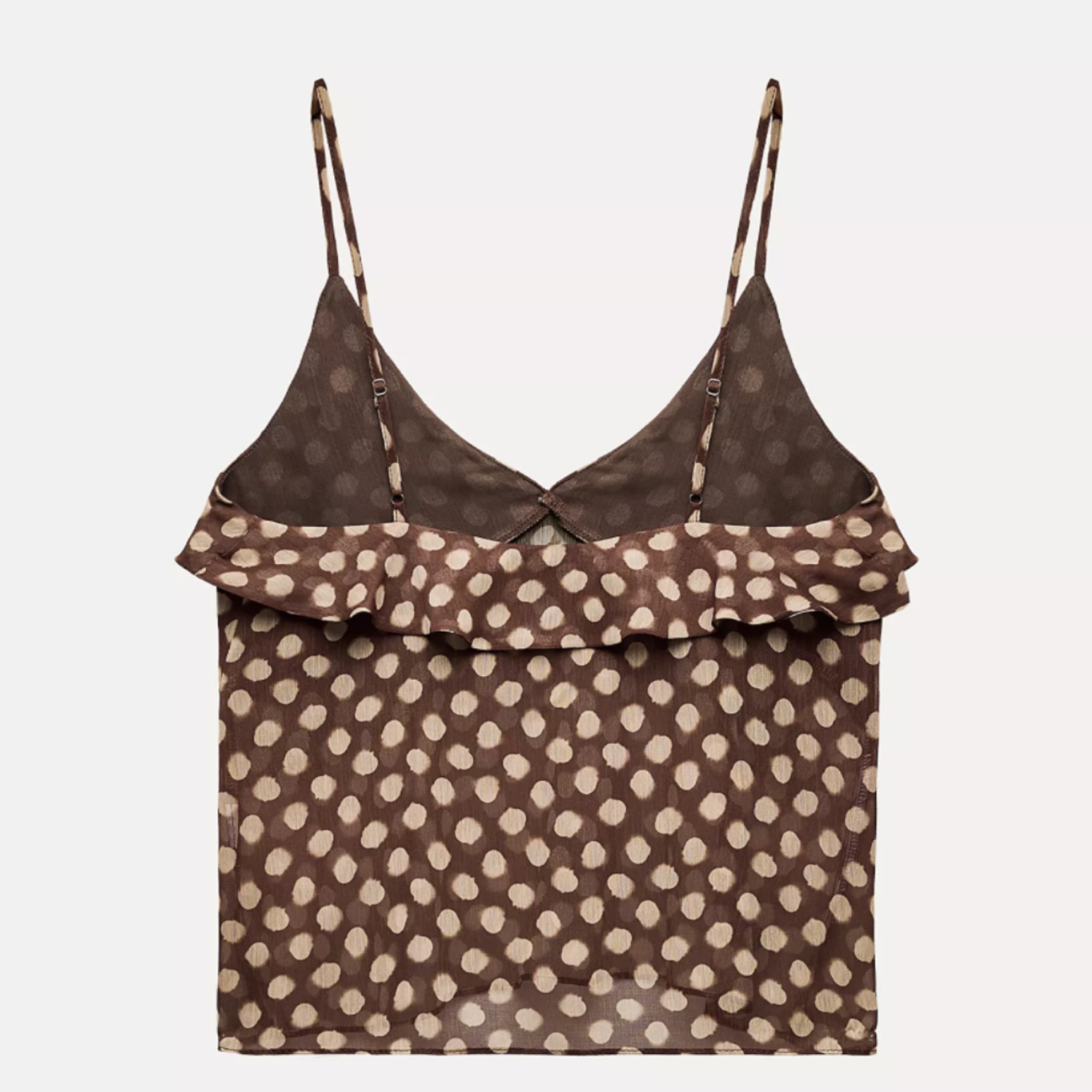 Brown polka dot top - Image 3