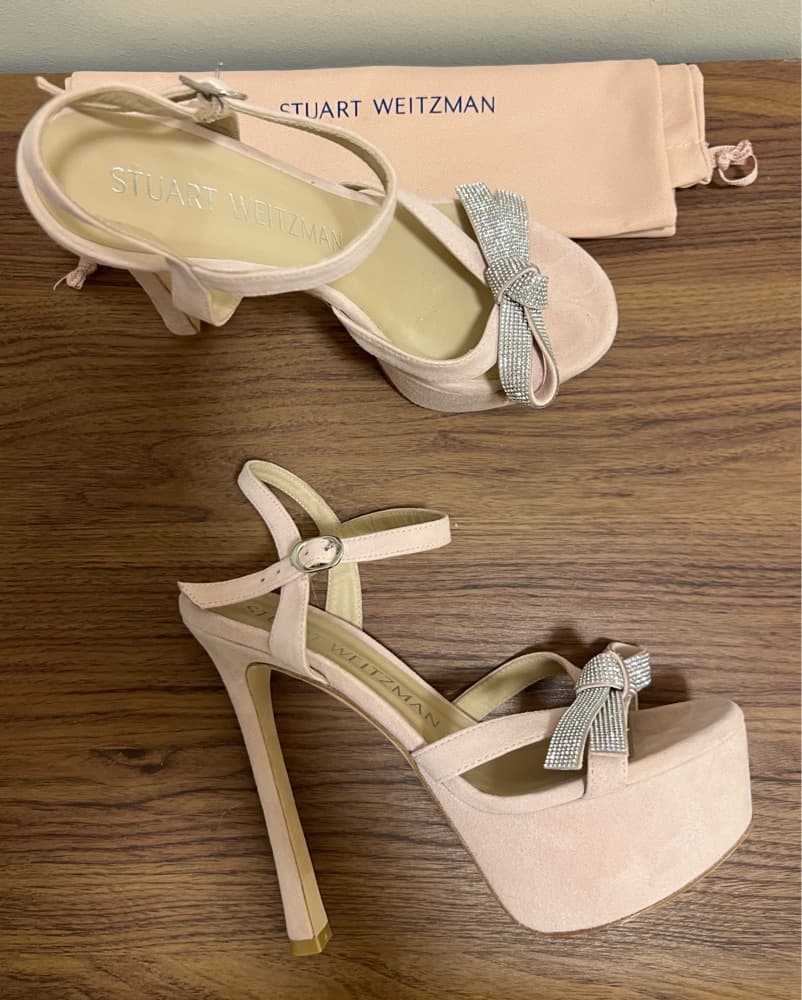 Stuart Weitzman Bow Platform Sandals - Image 2