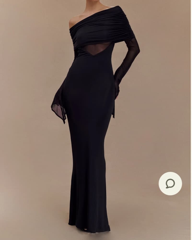 Meshki Sheer Long Sleeve Maxi Dress - Image 1