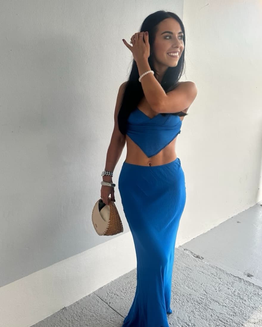 Blue Indah Matching Skirt Set - Image 4