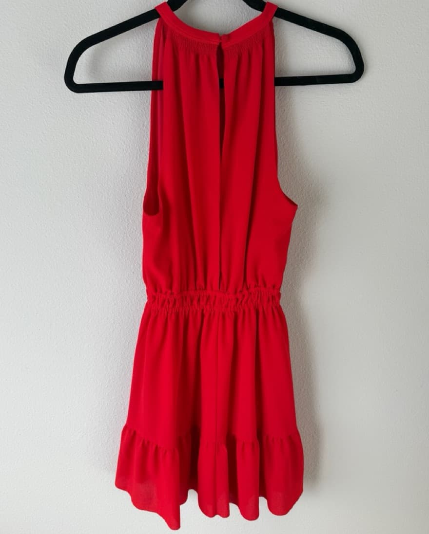 Vibrant Red Halter Dress- Wilfred  - Image 4
