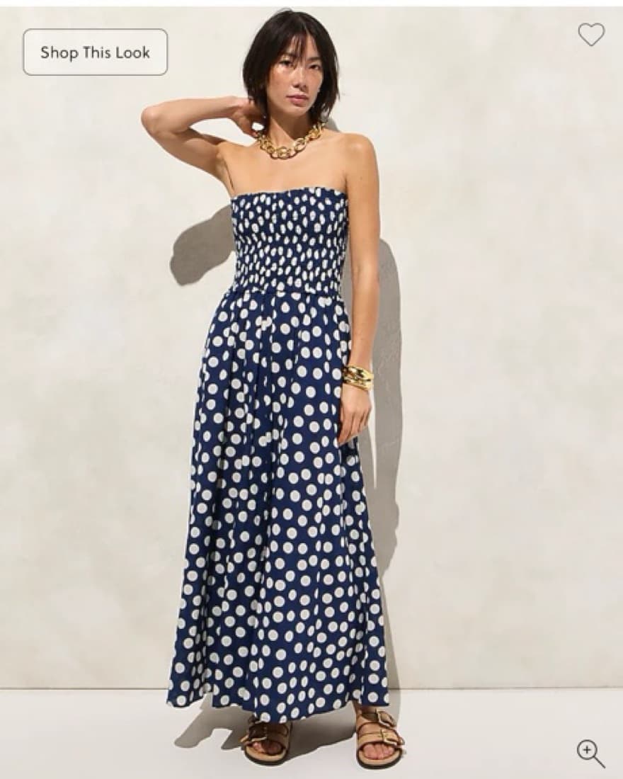 Blue Polka Dot Dress - Image 2