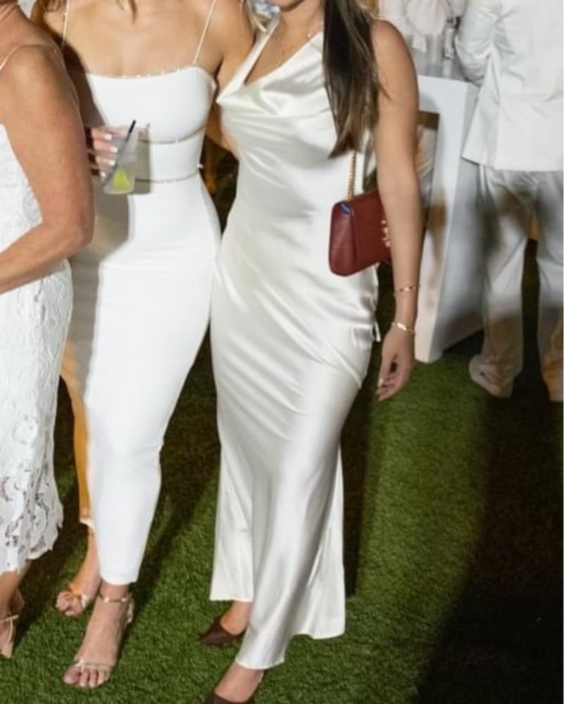 Satin Cowl Neck Dress - Image 3