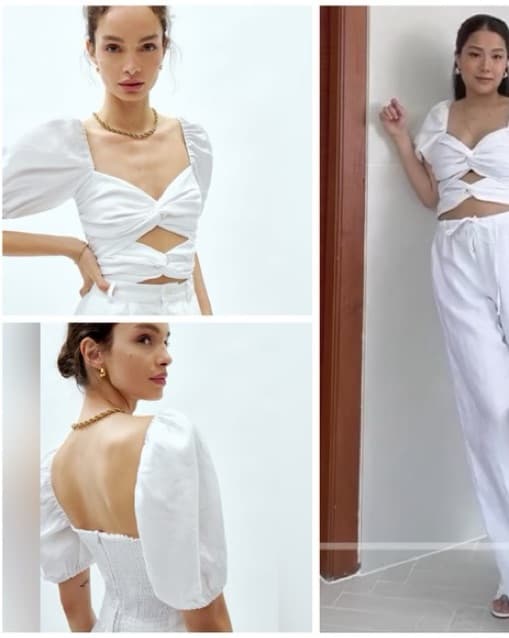 Reformation Karina Linen Top Cut Outs  - Image 2