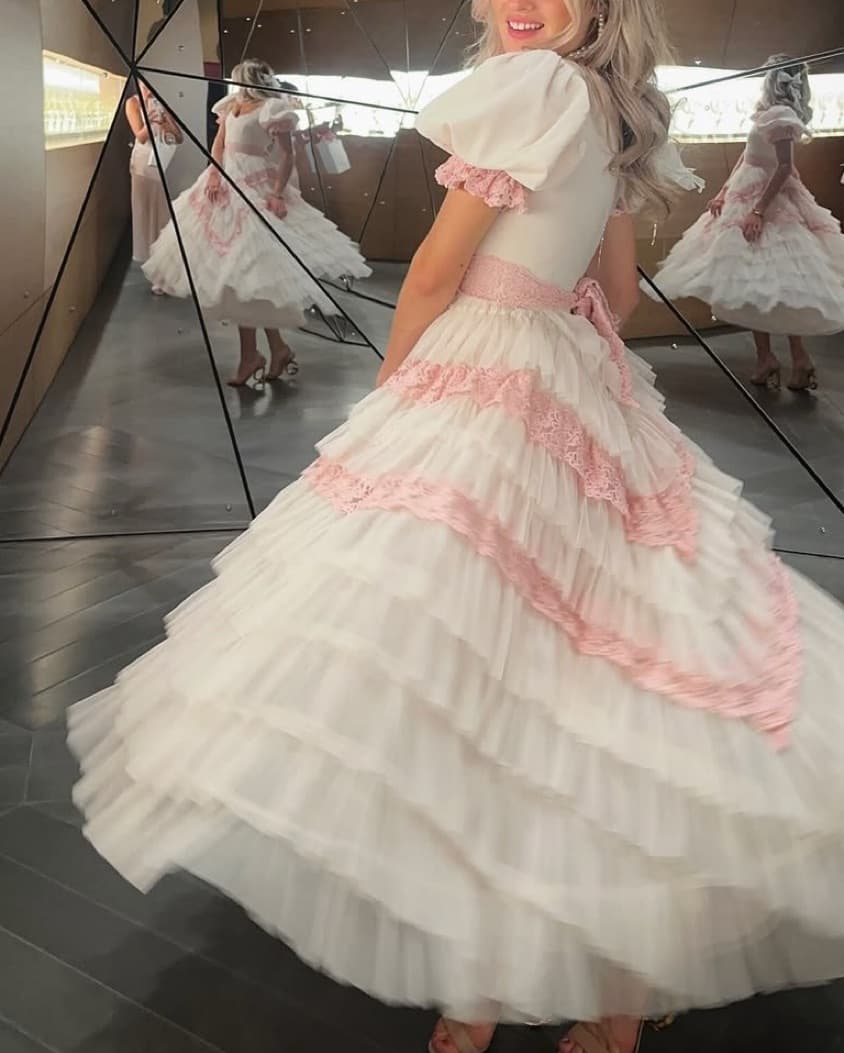 Fluffy Pink Dress - Image 1