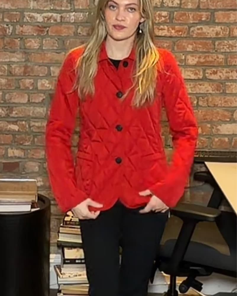 Lafayette 148 Red Quilted Jacket - Image 2
