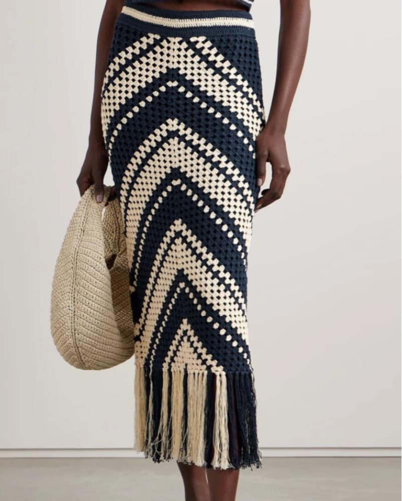 zimmermann fringe crochet skirt - Image 1